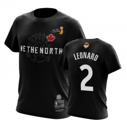 Toronto Raptors # 2 Kawhi Leonard 2019 NBA Finals Champions Trophy T-shirt