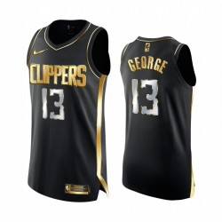 Paul George LA Clippers 2020-21 dorato nero Edition Authentic Maglia limitata