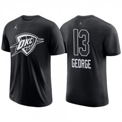 2018 All-Star Thunder Maschio Paul George & 13 T-shirt nera
