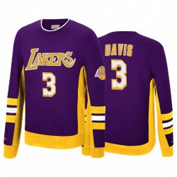 Anthony Davis Los Angeles Lakers Hometown Champs Viola Hardwood Classics Pullover Maglione