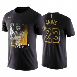 Los Angeles Lakers LeBron James 2020 finali di Champions MVP T-shirt nera gioco 6