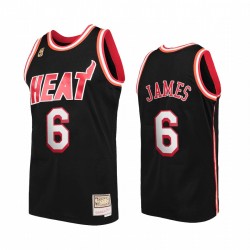 Miami Heat LeBron James e 6 Black Hardwood Classics 2010-14 Maglia