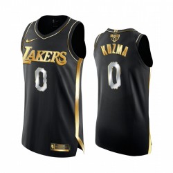 Kyle Kuzma Los Angeles Lakers NBA Finals 2020 Authentic nero Maglia d'oro Limited Edition