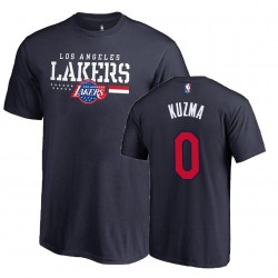 Lakers Kyle Kuzma & 0 Maschio Hoops per le truppe Navy T-shirt