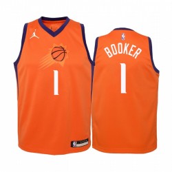 Devin Booker Phoenix Suns gioventù arancione Dichiarazione Maglia Jumpman