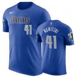 Mavericks Dirk Nowitzki e 41 icona maschile Blu T-shirt