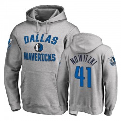 Maschio Dallas Mavericks Dirk Nowitzki e 41 Ash Pullover Victory Arch Hoodie
