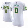 Donne Jayson Tatum Boston Celtics e 0 Città Edition Nome White & T-shirt Numero