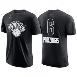 2018 All-Star Knicks Maschio Kristaps Porziņģis & 6 T-shirt nera