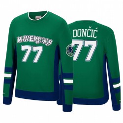 Luka Dončić Dallas Mavericks Hometown Champs verde Hardwood Classics Pullover Maglione