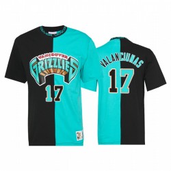Jonas Valanciunas Memphis Grizzlies e 17 Black Teal Split colore T-shirt
