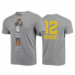 Ja Morant e 12 Grizzlies Future Star Player grafico grigio T-shirt