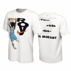 Ja Morant e 12 Grizzlies Rookie of the Year Bianco T-shirt