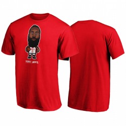 James Harden e 13 Rockets 2020 NBA Playoffs Bound Star Player maglietta rossa