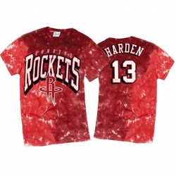 James Harden Houston Rockets e 13 rosso Vintage Tie Dye Tee