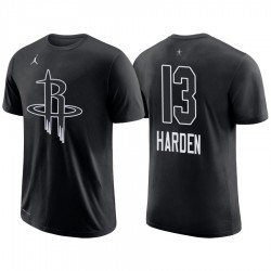 2018 All-Star Rockets Maschio James Harden e 13 T-shirt nera