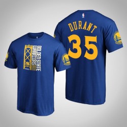 Golden State Warriors di Kevin Durant e 35 Reale 2019 Western Conference Champions Identity T-shirt