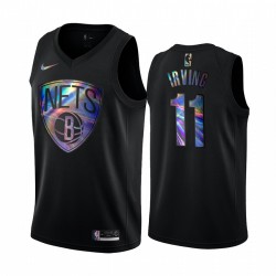 Brooklyn Nets Kyrie Irving & 11 Maglia Iridescent Holographic Black Limited Edition