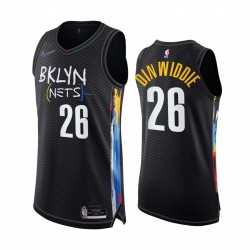 Spencer Dinwiddie Brooklyn Nets Black Authentic City Edition 2020-21 Glia