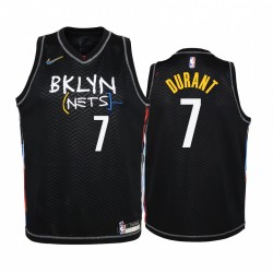 Brooklyn Nets Kevin Durant 2020-21 City Edition Black Youth Maglia - Nuova uniforme