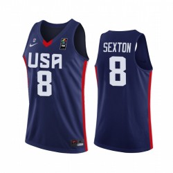 Collin Sexton USA Basketball & 8 Navy 2016 U17 Campionato mondiale MVP Maglia