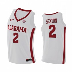 Alabama Crimson Tide Collin Sexton Bianco Replica College Basket Bankball Maglia