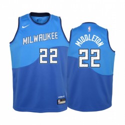 Milwaukee Bucks Khris Middleton 2020-21 Città Verde Gioventù Maglia -
