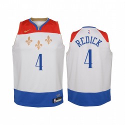 J.J. REDICK New Orleans Pellicans 2020-21 City Edition Youth Maglia - Bianco