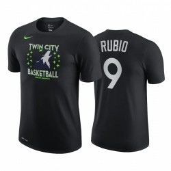 Ricky Rubio 2020-21 Timberwolves & 9 City Nero T-shirt Story