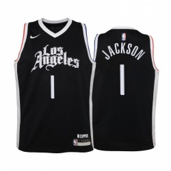 Los Angeles Clippers Reggie Jackson 2020-21 Città Nero Gioventù Maglia -