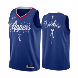Reggie Jackson La Clippers 2020 Night Night Blue maglia Edizione speciale festiva