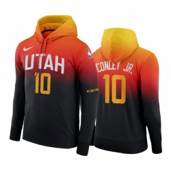Mike conley Jr. Utah Jazz 2020-21 City Hoodie Nero Orange Pullover