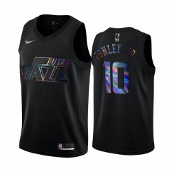 Utah Jazz Mike Conley Jr. & 10 Maglia Iridescent Holographic Nero Limited Edition