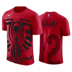 Steven Adams New Orleans Pellicani Oversized Logo Red 2020 Trade T-Shirt