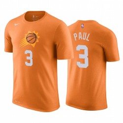 Chris Paul 2020-21 Suns # 3 Dichiarazione T-shirt arancione 2020 Commercio