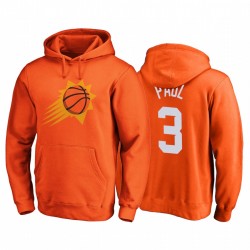 Chris Paul Phoenix Suns Primary Logo Felpa con cappuccio Arancione pullover