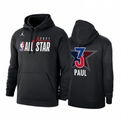 2021 All-Star Chris Paul & 3 Western Conference Logo Official Logo Nero Hoodie Pullover