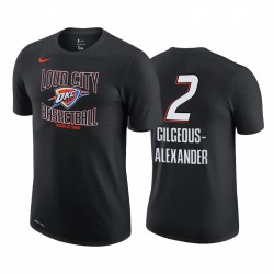 Shai Gilgeous-Alexander 2021 OKC Thunder & 2 City Edition Nero T-Shirt Loud City