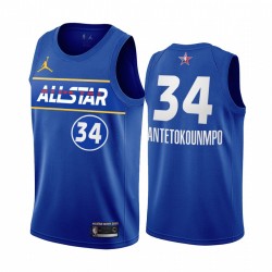 2021 All-Star Giannis AntetokounMpo Maglia Blue Eastern Conference Bucks Uniform