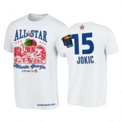 2021 All-Star Nikola Jokic Support Nero Colleges HBCU Spirit Bianco T-Shirt e 15