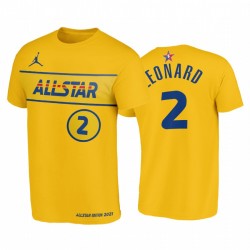 2021 All-Star & 2 Kawhi Leonard Western Conference T-shirt Gold T-Shirt