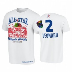 2021 All-Star Kawhi Leonard Support Nero Colleges HBCU Spirit Bianco T-Shirt & 2