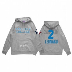 Kawhi Leonard 2021 NBA Game All-Star Game X HBCU Collezione Spelman College Pullover Grey Felpa con cappuccio Mantra Pullover
