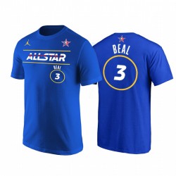 2021 All-Star & 3 Bradley Beal Starter Nome Number Number Royal T-Shirt