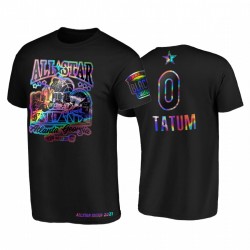 2021 All-Star Jayson Tatum HBCU Spirito Iridescente Holographic Nero T-Shirt e 0