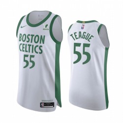 Jeff Teague Boston Celtics Bianco City 2020-21 Maglia Authentic Vistaprint Patch