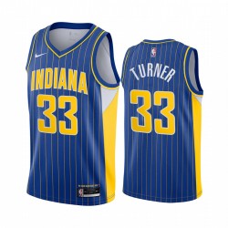 Myles Turner Indiana Pacers 2020-21 Blue City Edition Maglia Nuova uniforme