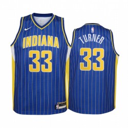 Indiana Pacers Myles Turner 2020-21 City Edition Blue Youth Maglia - nuova uniforme