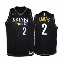 Brooklyn Nets Blake Griffin 2021 City Edition Nero Youth Youth Maglia e 2