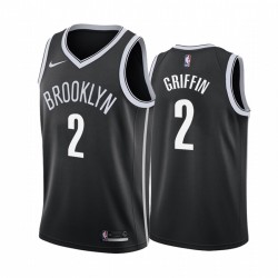 Blake Griffin & 2 Brooklyn Nets 2020-21 Nero Icon Edition Maglia